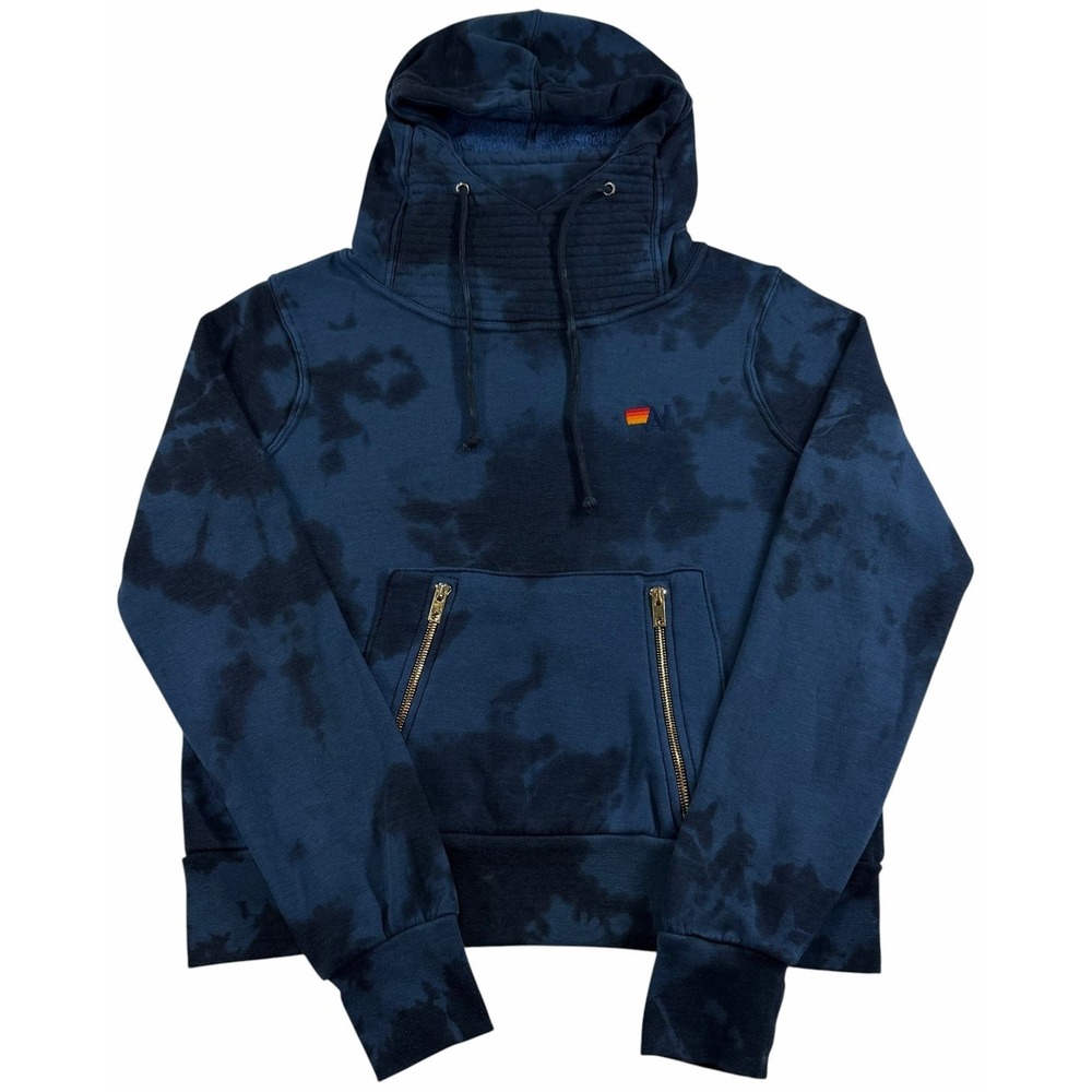 Aviator Nation Women's Hoodie Navy Blue Ninja Pullover Sweatshirt X- Small